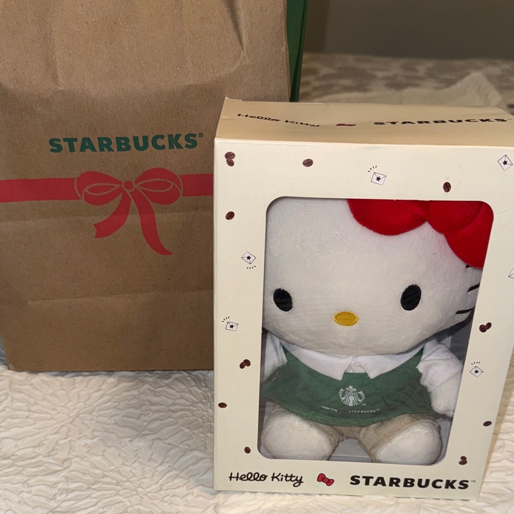 Starbucks Hello Kitty Plush with Green Apron